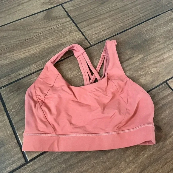 Lululemon Energy Bra Long Line dusty pink size 6 - Picture 2 of 3